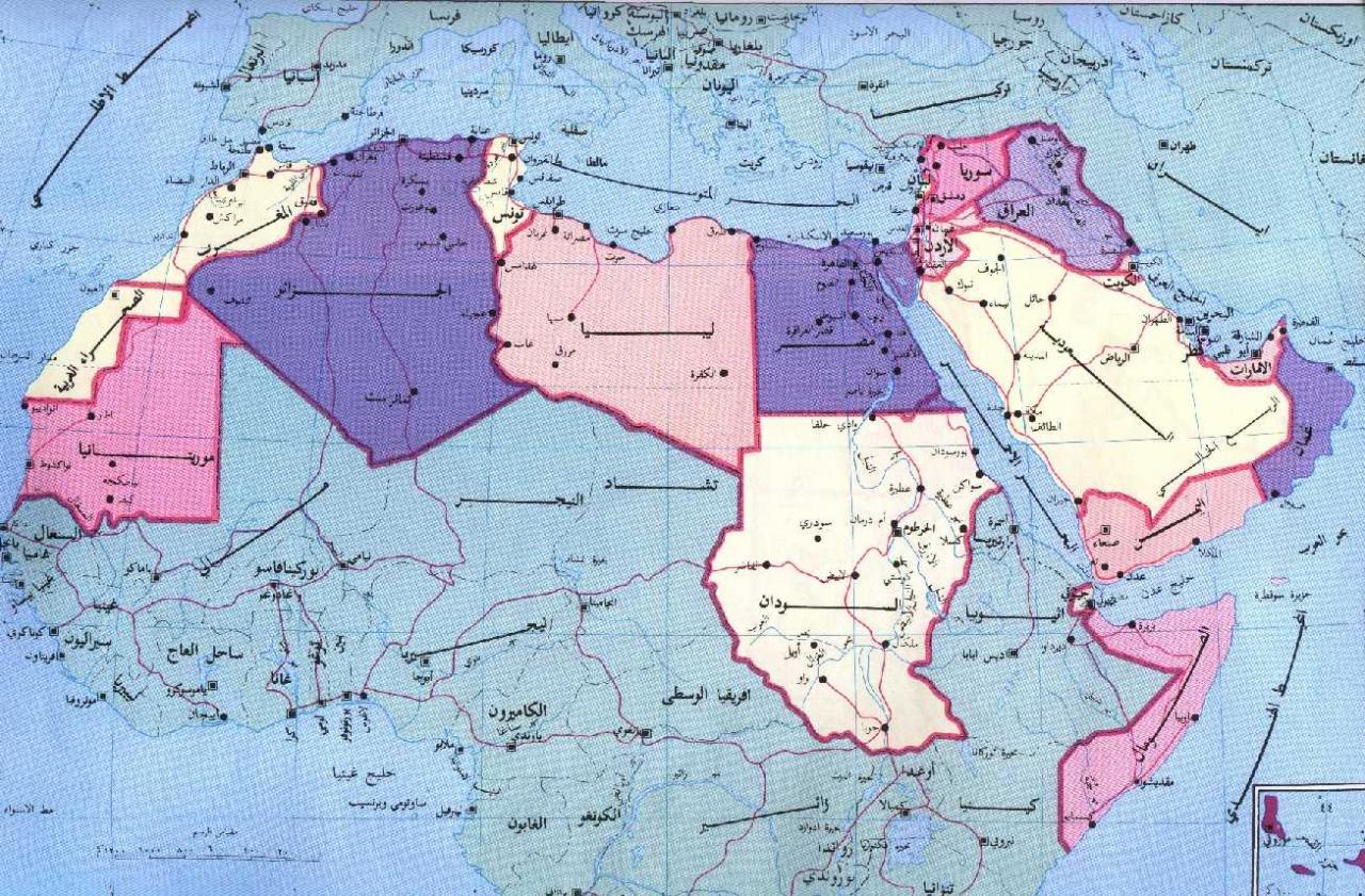 خريطة المغرب العربي الكبير - اسماء دول المغرب العربي وموقعها 2844 22