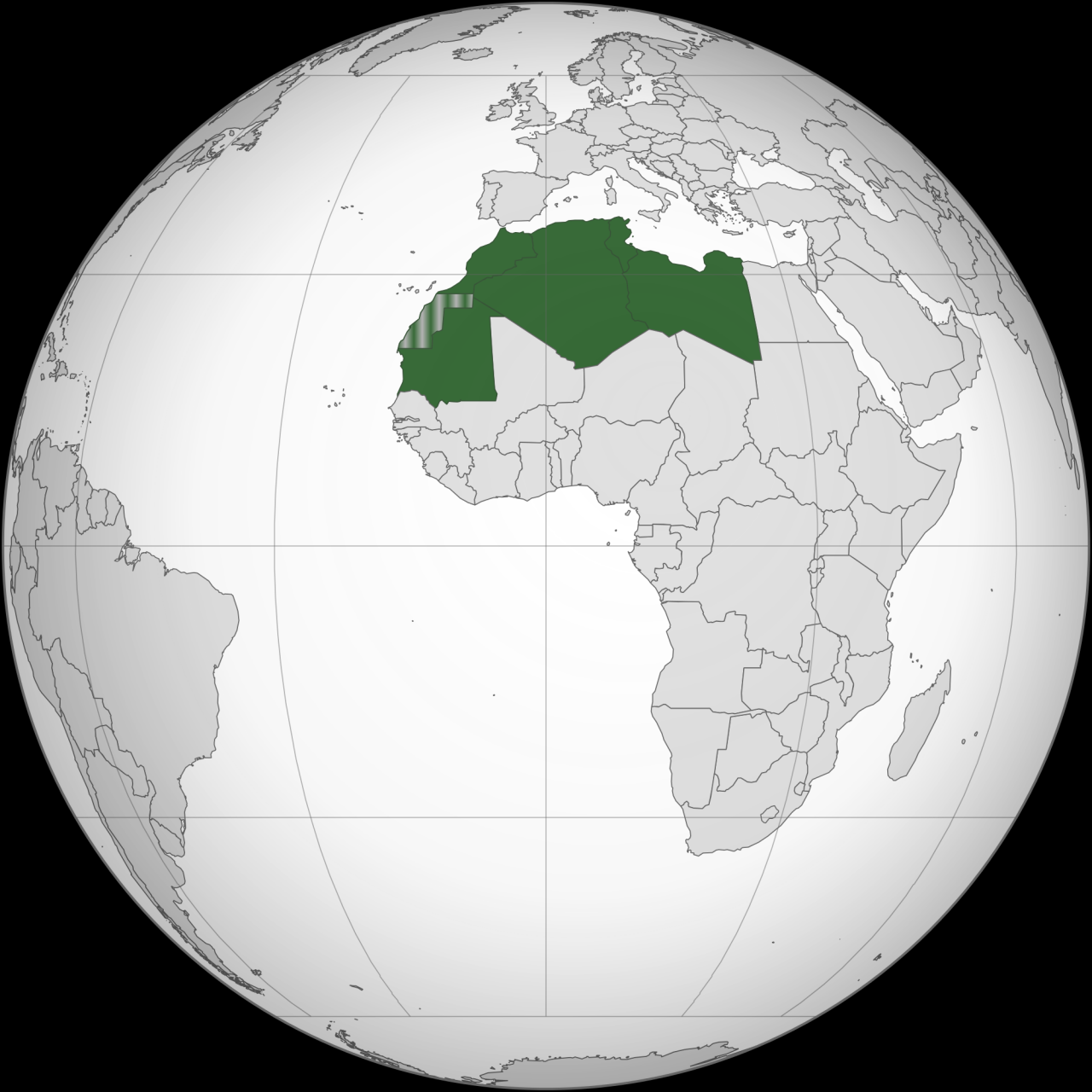 خريطة المغرب العربي الكبير - اسماء دول المغرب العربي وموقعها 2844 11