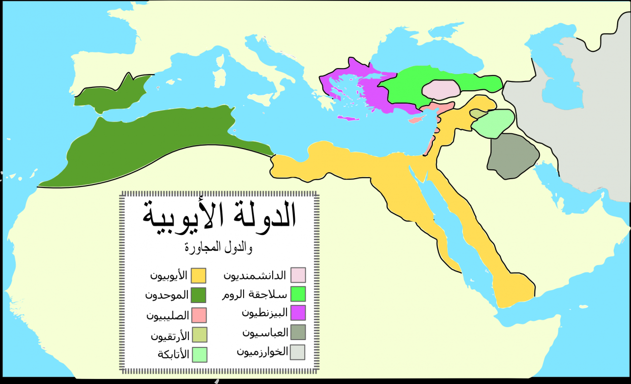 خريطة الدولة العباسية - دول الخلافه العباسيه علي شكل خريطه ومبسطه 2013