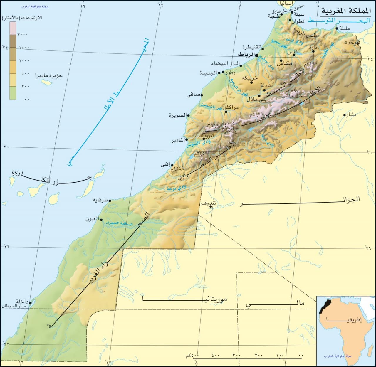 خريطة المغرب العربي الكبير - اسماء دول المغرب العربي وموقعها 2844 21